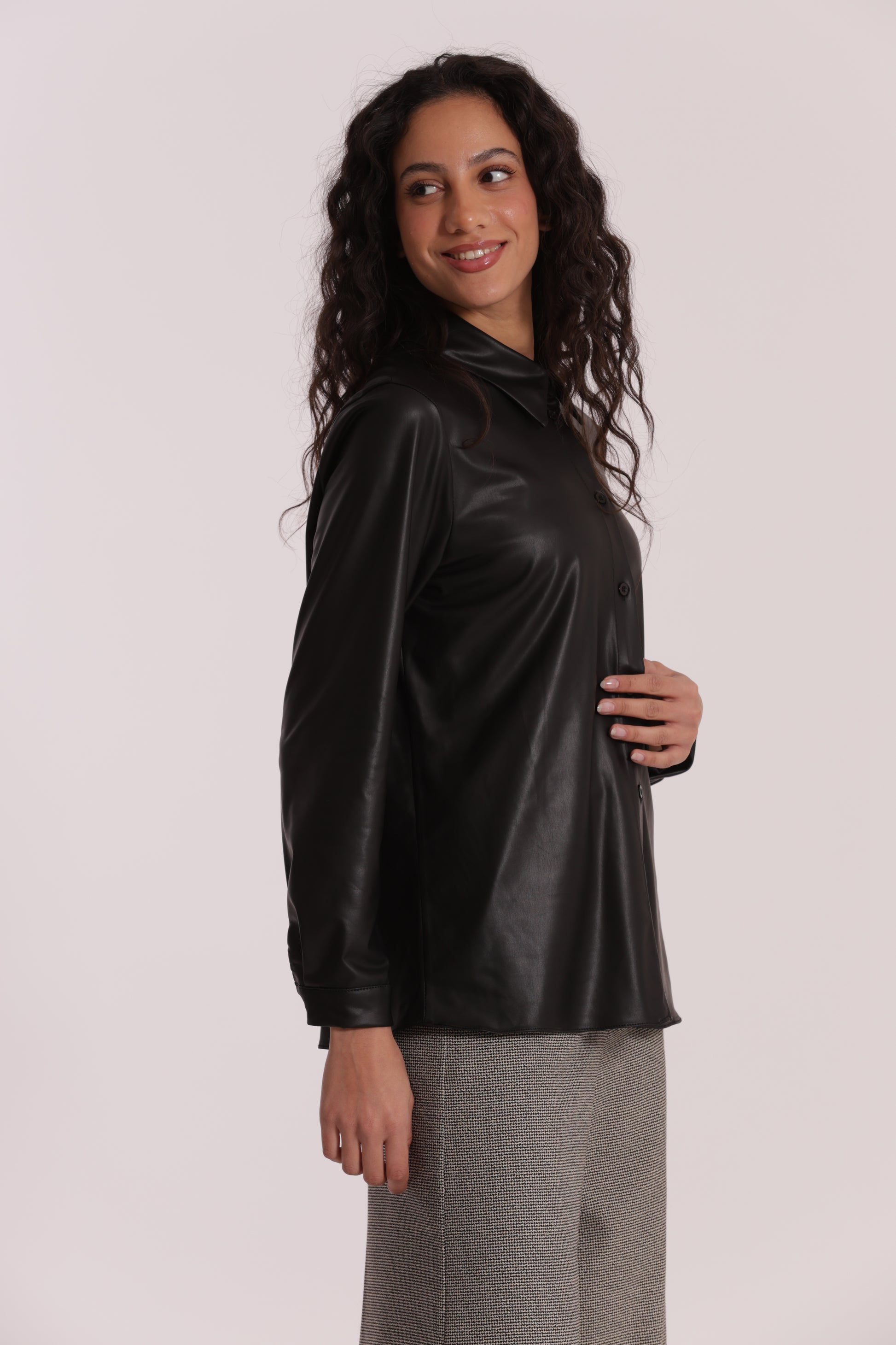 CAMICIA UOMO IN SIMIL PELLE