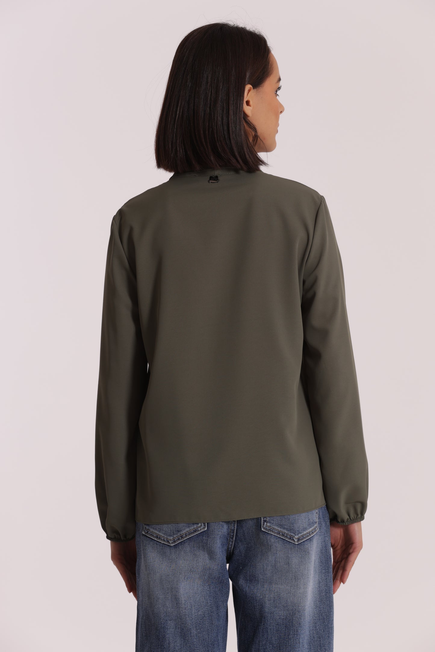 BLUSA CON PIEGHE IN SOLTON