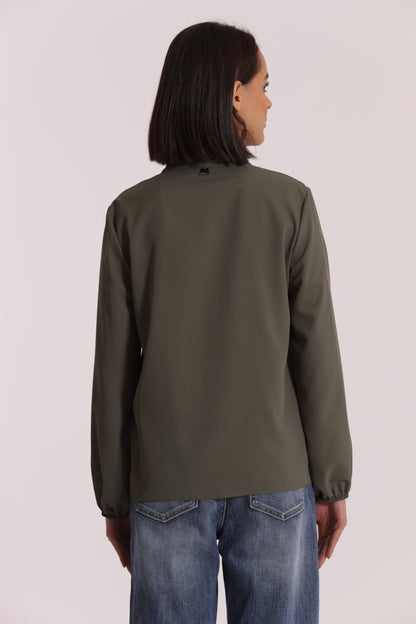BLUSA CON PIEGHE IN SOLTON