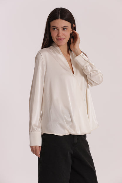 BLUSA INCROCIATA IN RASO