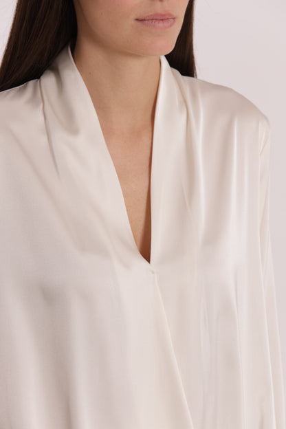 BLUSA INCROCIATA IN RASO
