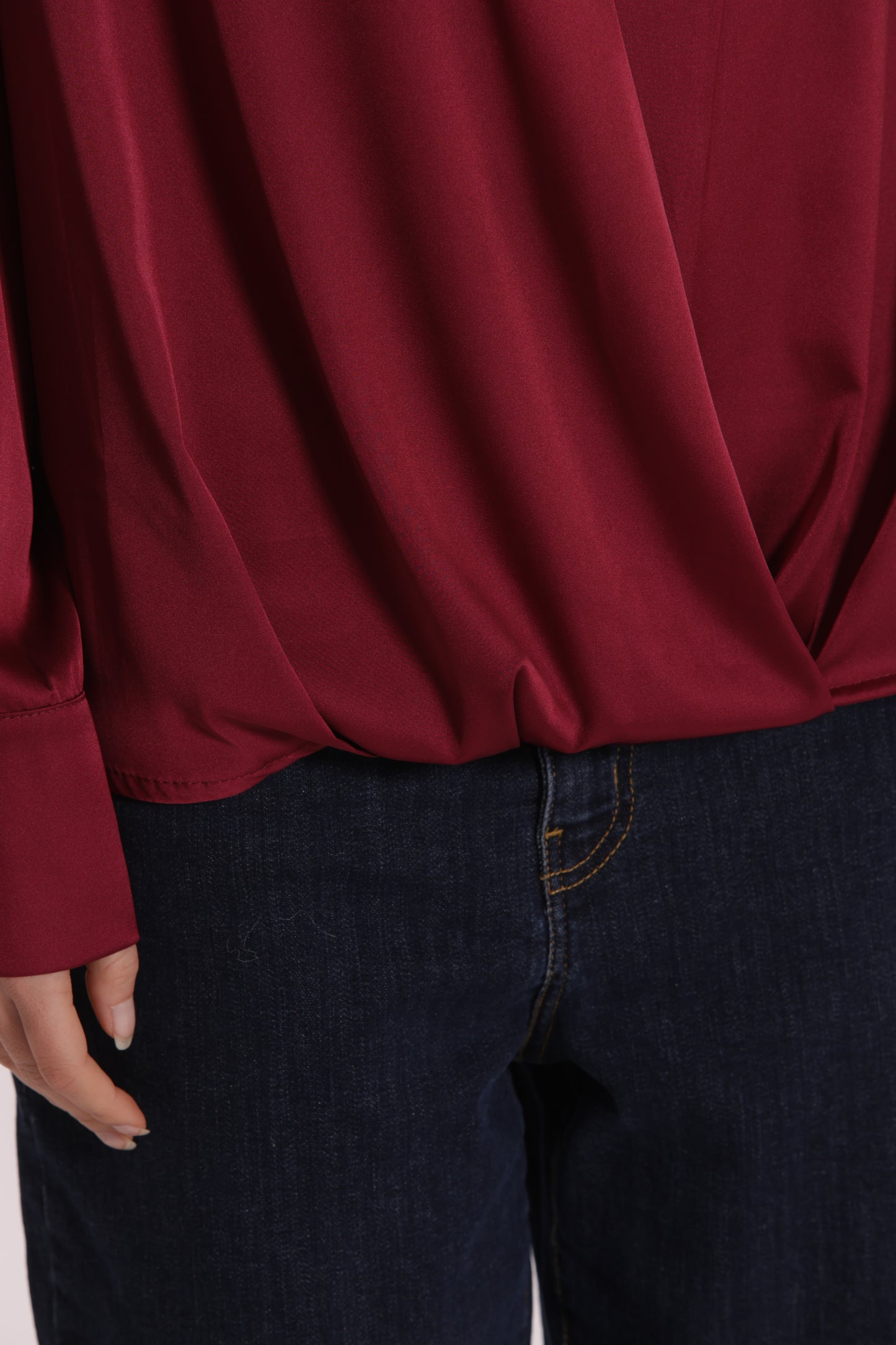 BLUSA INCROCIATA IN RASO