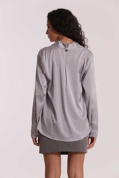 BLUSA INCROCIATA IN RASO