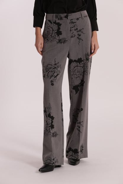 PANTALONE PALAZZO IN POLYVISCOSA STAMPA FLOREALE