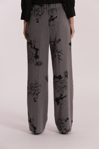 PANTALONE PALAZZO IN POLYVISCOSA STAMPA FLOREALE