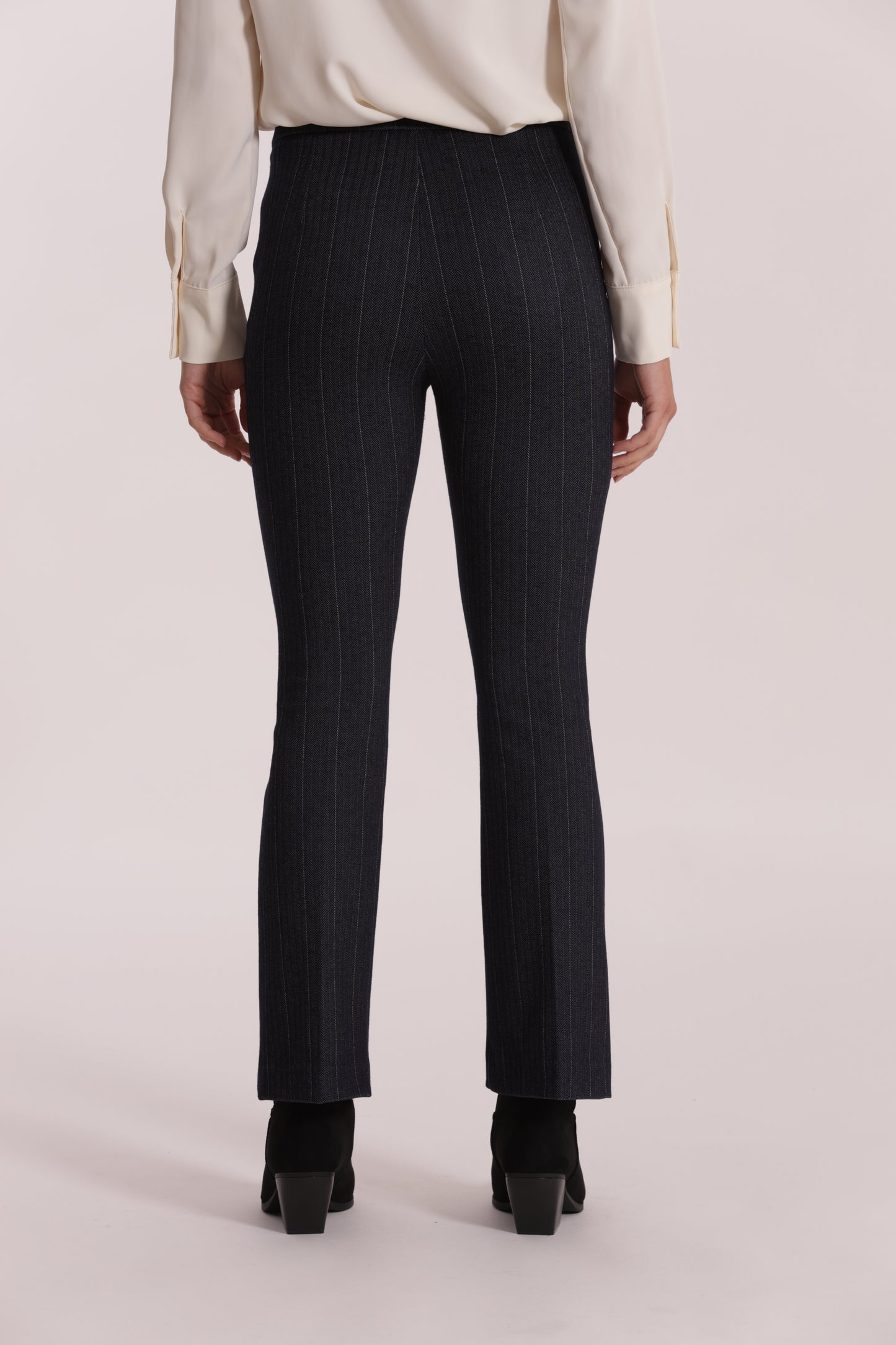 PANTALONE FLARE IN PUNTO MILANO EFFETTO JEANS