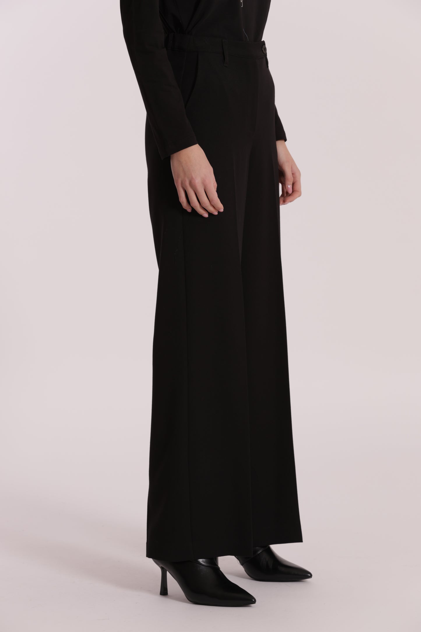 PANTALONE PALAZZO CON ELASTICO DIETRO IN POLYVISCOSA