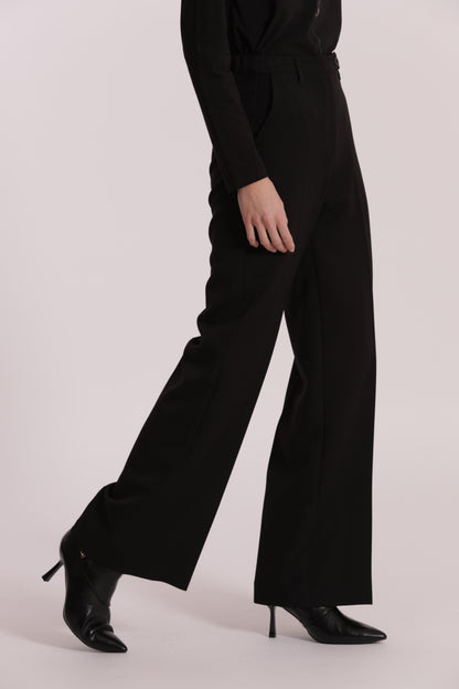 PANTALONE PALAZZO CON ELASTICO DIETRO IN POLYVISCOSA