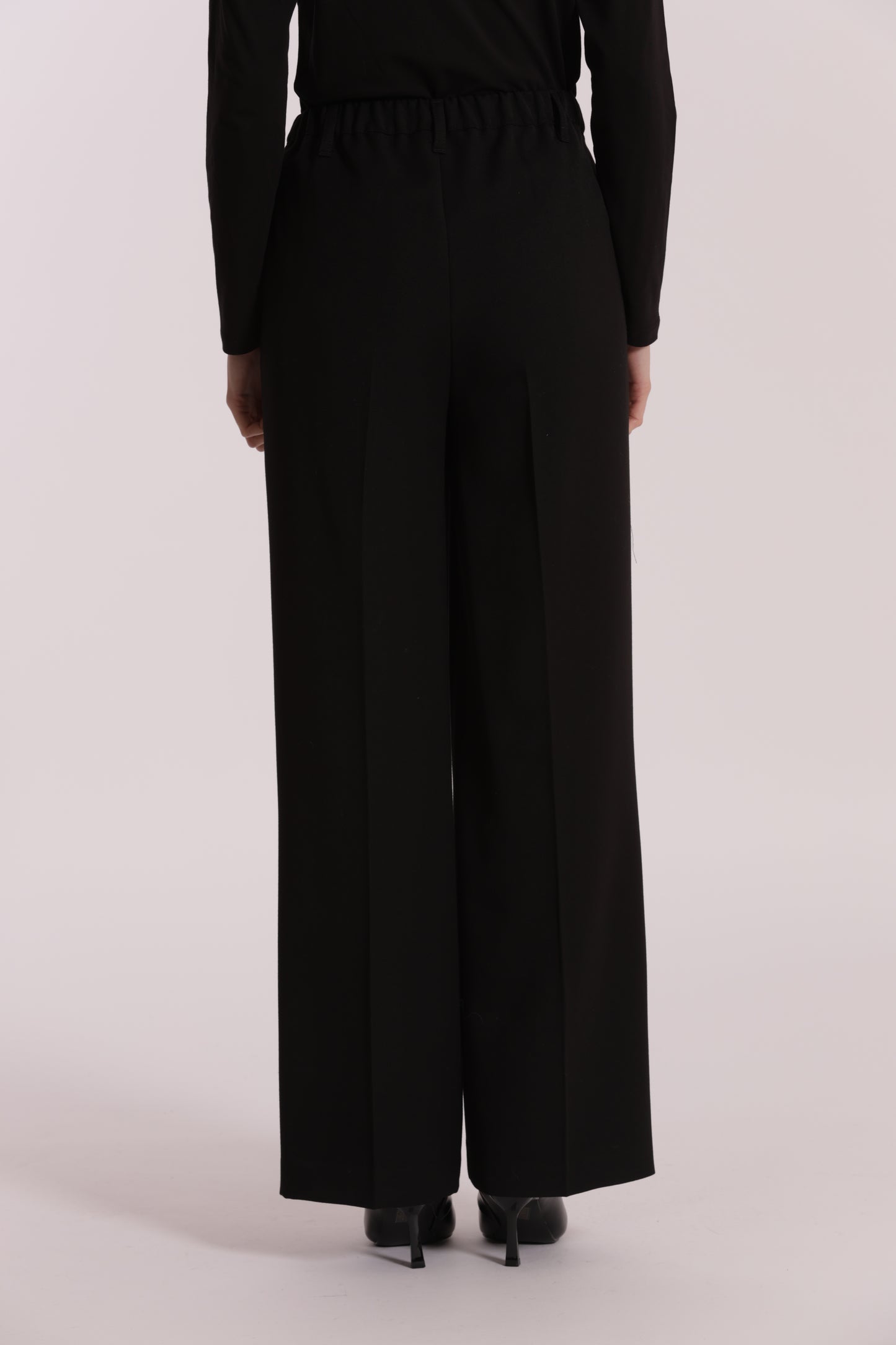 PANTALONE PALAZZO CON ELASTICO DIETRO IN POLYVISCOSA