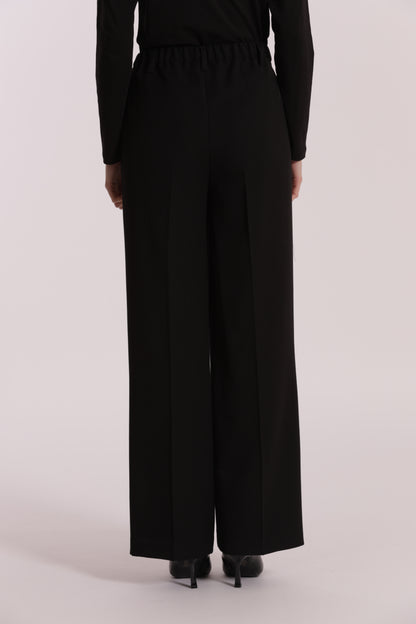 PANTALONE PALAZZO CON ELASTICO DIETRO IN POLYVISCOSA