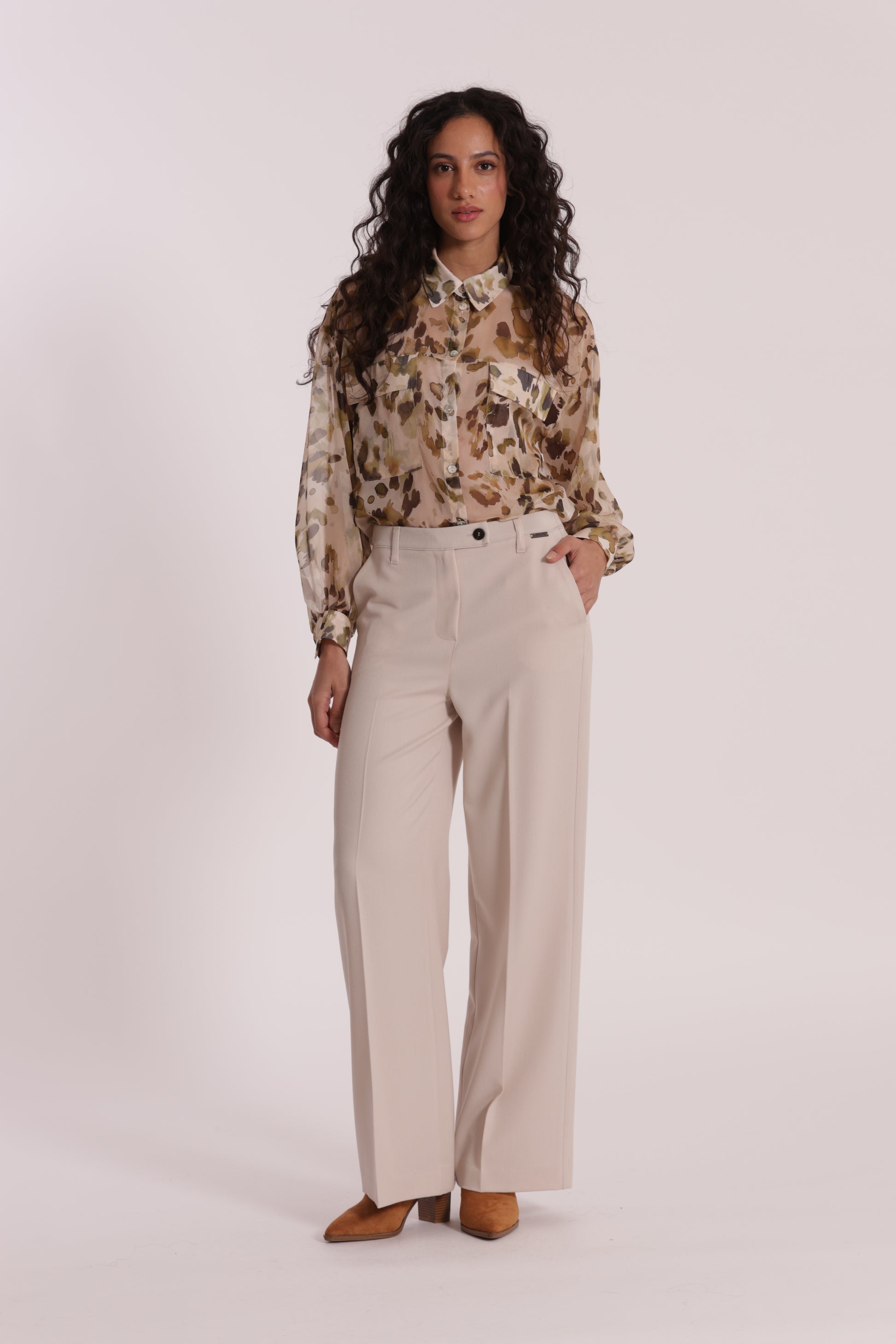 PANTALONE PALAZZO CON ELASTICO DIETRO IN POLYVISCOSA