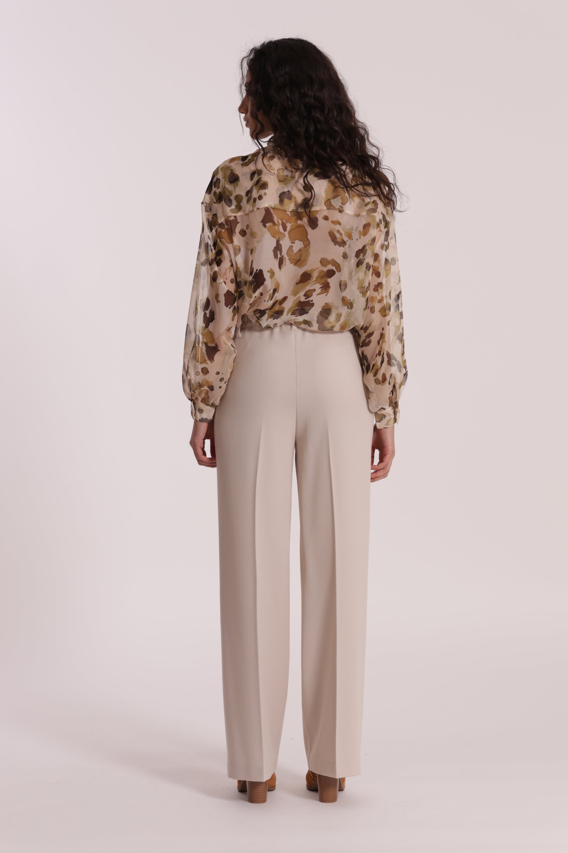 PANTALONE PALAZZO CON ELASTICO DIETRO IN POLYVISCOSA