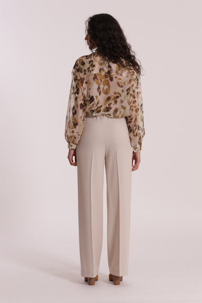 PANTALONE PALAZZO CON ELASTICO DIETRO IN POLYVISCOSA