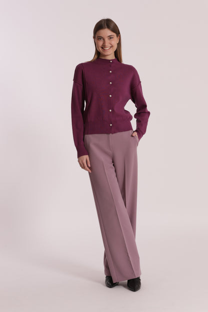PANTALONE PALAZZO CON ELASTICO DIETRO IN POLYVISCOSA