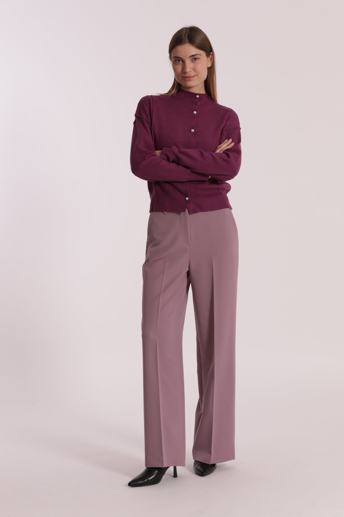PANTALONE PALAZZO CON ELASTICO DIETRO IN POLYVISCOSA