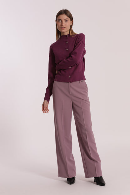 PANTALONE PALAZZO CON ELASTICO DIETRO IN POLYVISCOSA