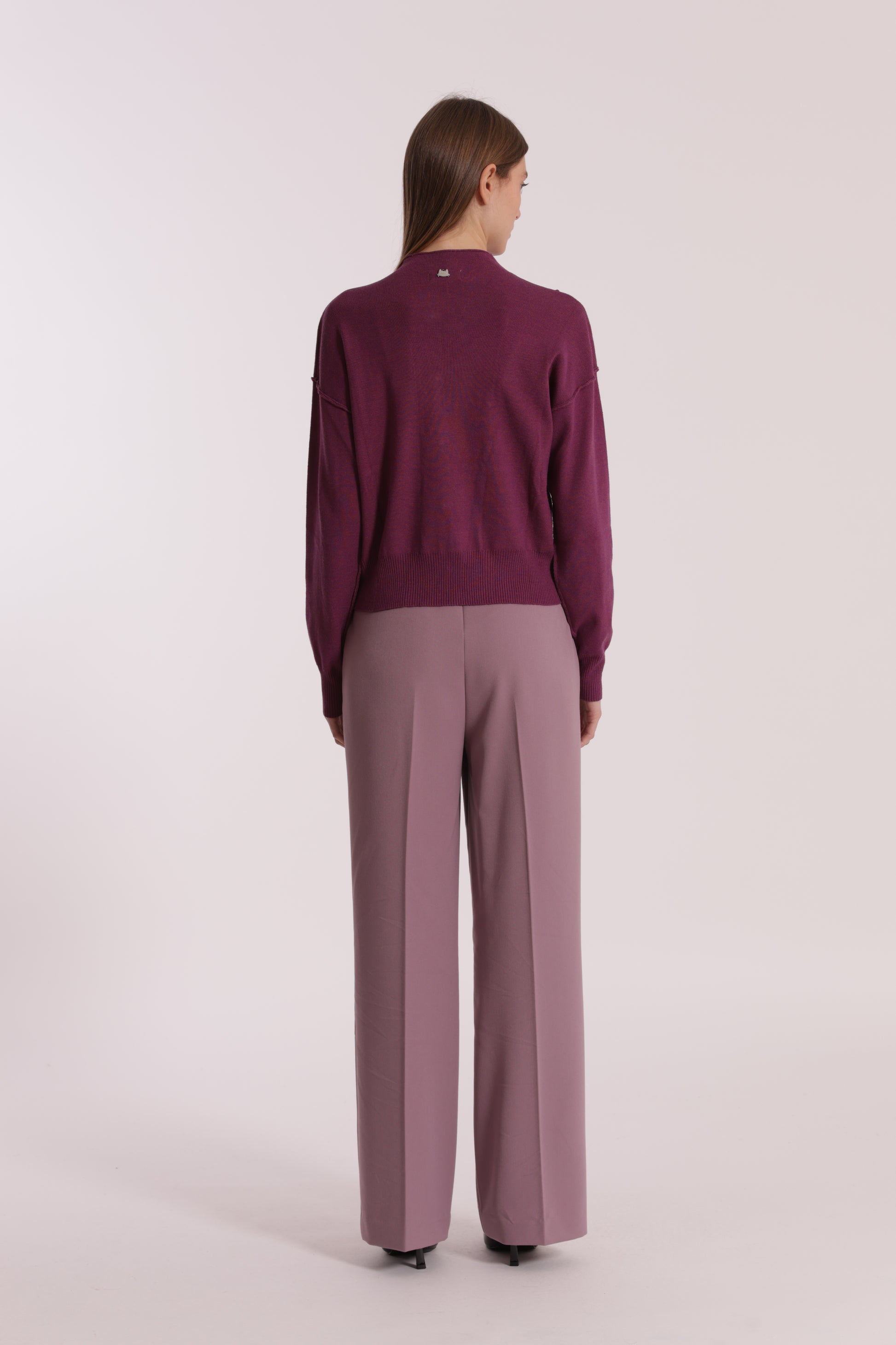 PANTALONE PALAZZO CON ELASTICO DIETRO IN POLYVISCOSA