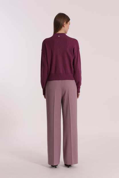 PANTALONE PALAZZO CON ELASTICO DIETRO IN POLYVISCOSA