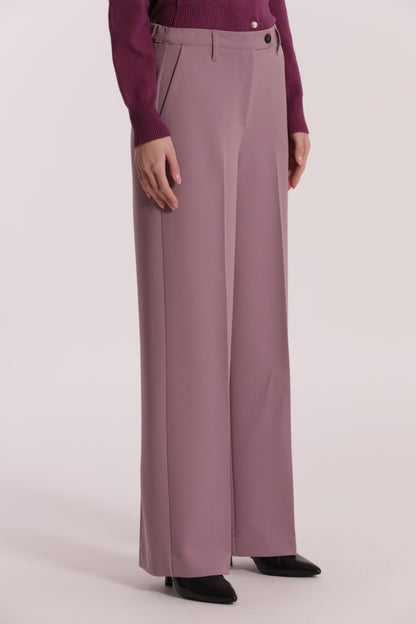 PANTALONE PALAZZO CON ELASTICO DIETRO IN POLYVISCOSA