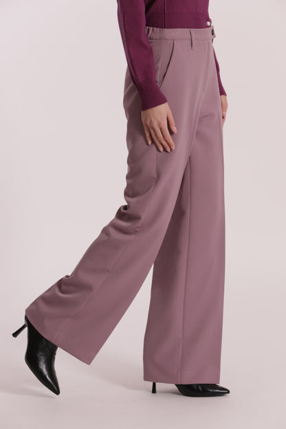 PANTALONE PALAZZO CON ELASTICO DIETRO IN POLYVISCOSA