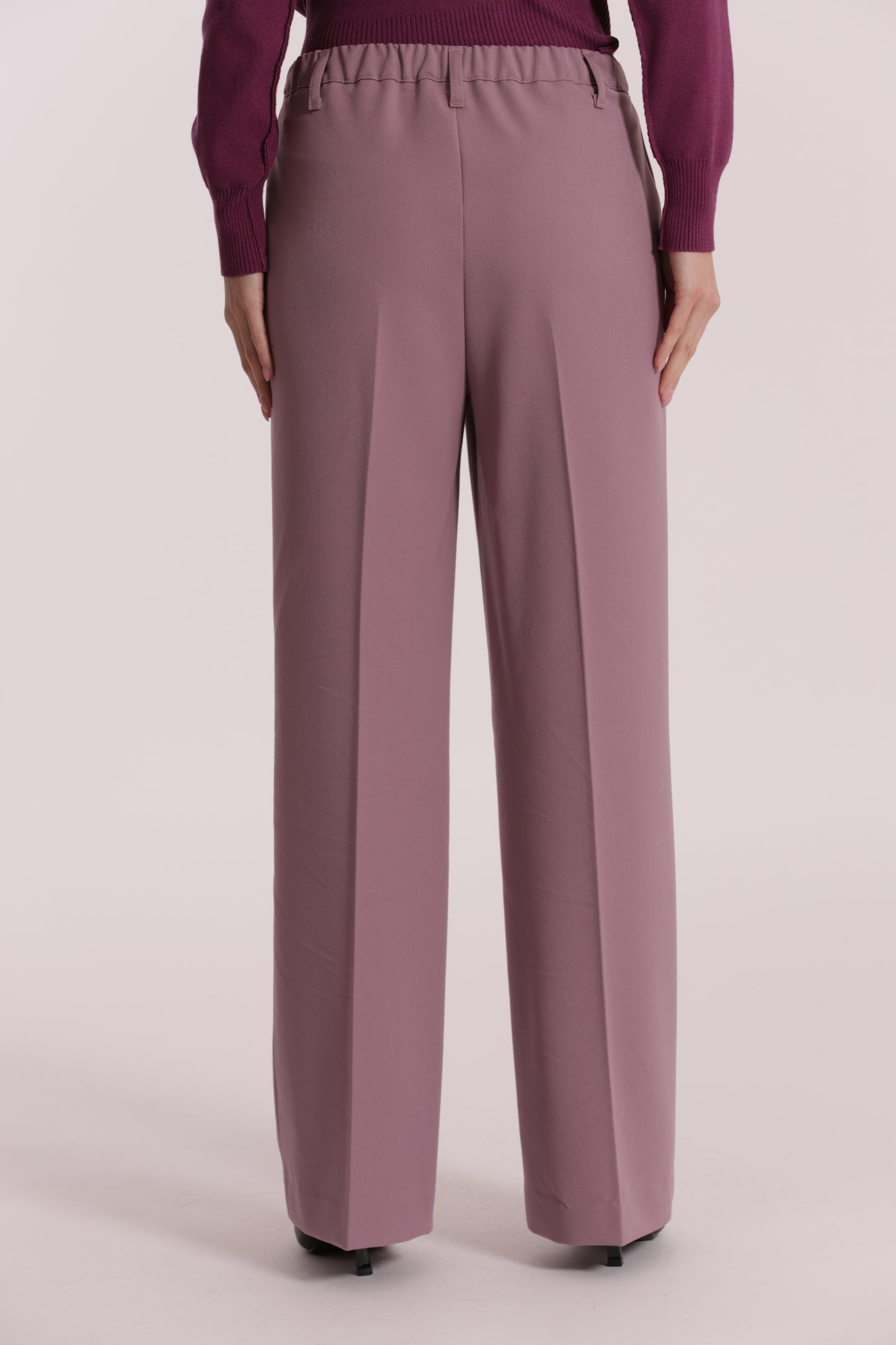 PANTALONE PALAZZO CON ELASTICO DIETRO IN POLYVISCOSA