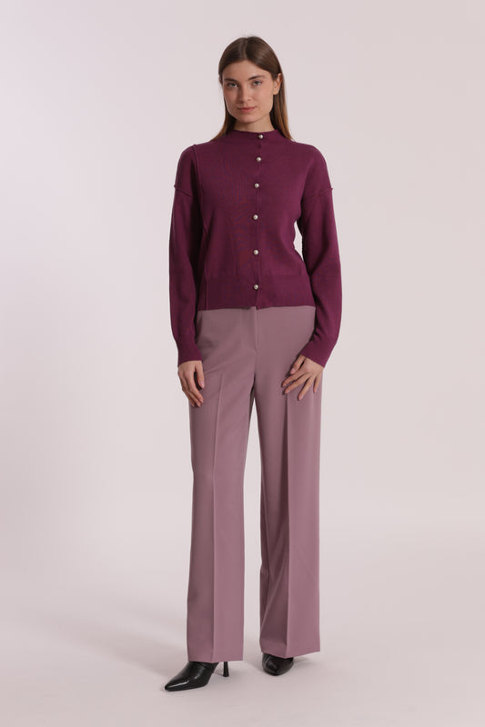 PANTALONE PALAZZO CON ELASTICO DIETRO IN POLYVISCOSA