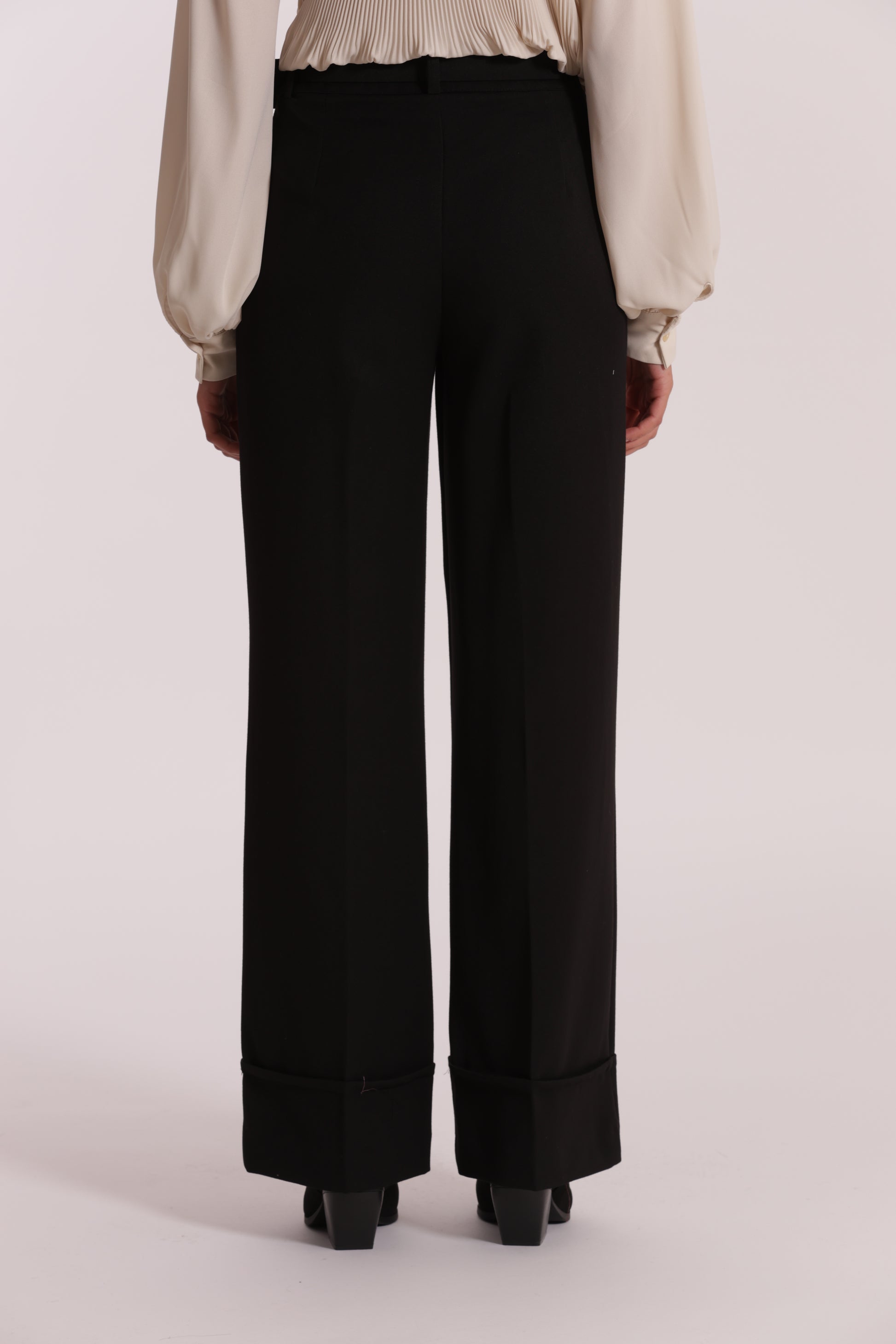 PANTALONE CROPPED CON CINTURA IN POLYVISCOSA