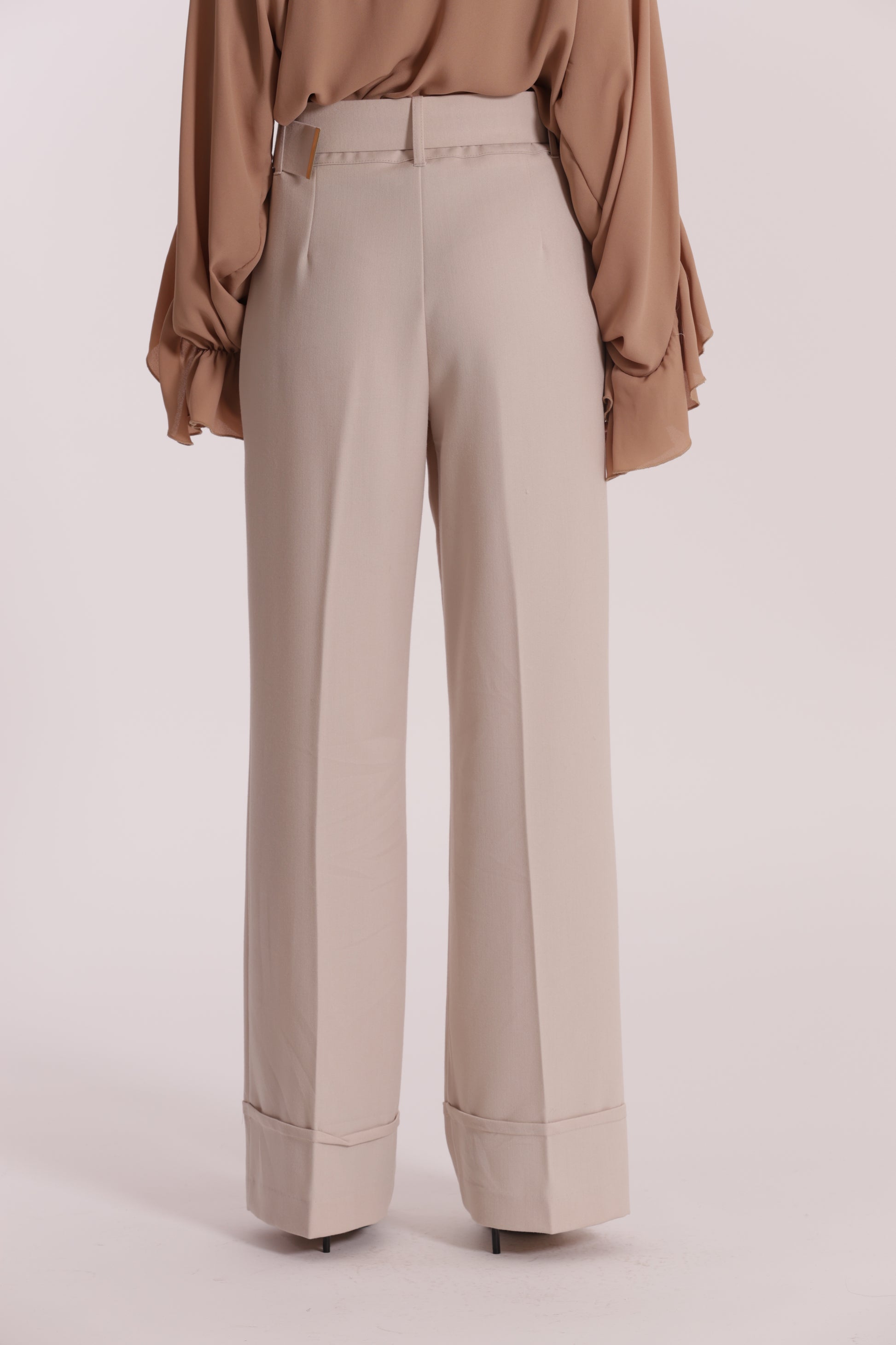 PANTALONE CROPPED CON CINTURA IN POLYVISCOSA