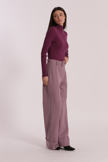 PANTALONE CROPPED CON CINTURA IN POLYVISCOSA