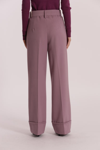 PANTALONE CROPPED CON CINTURA IN POLYVISCOSA