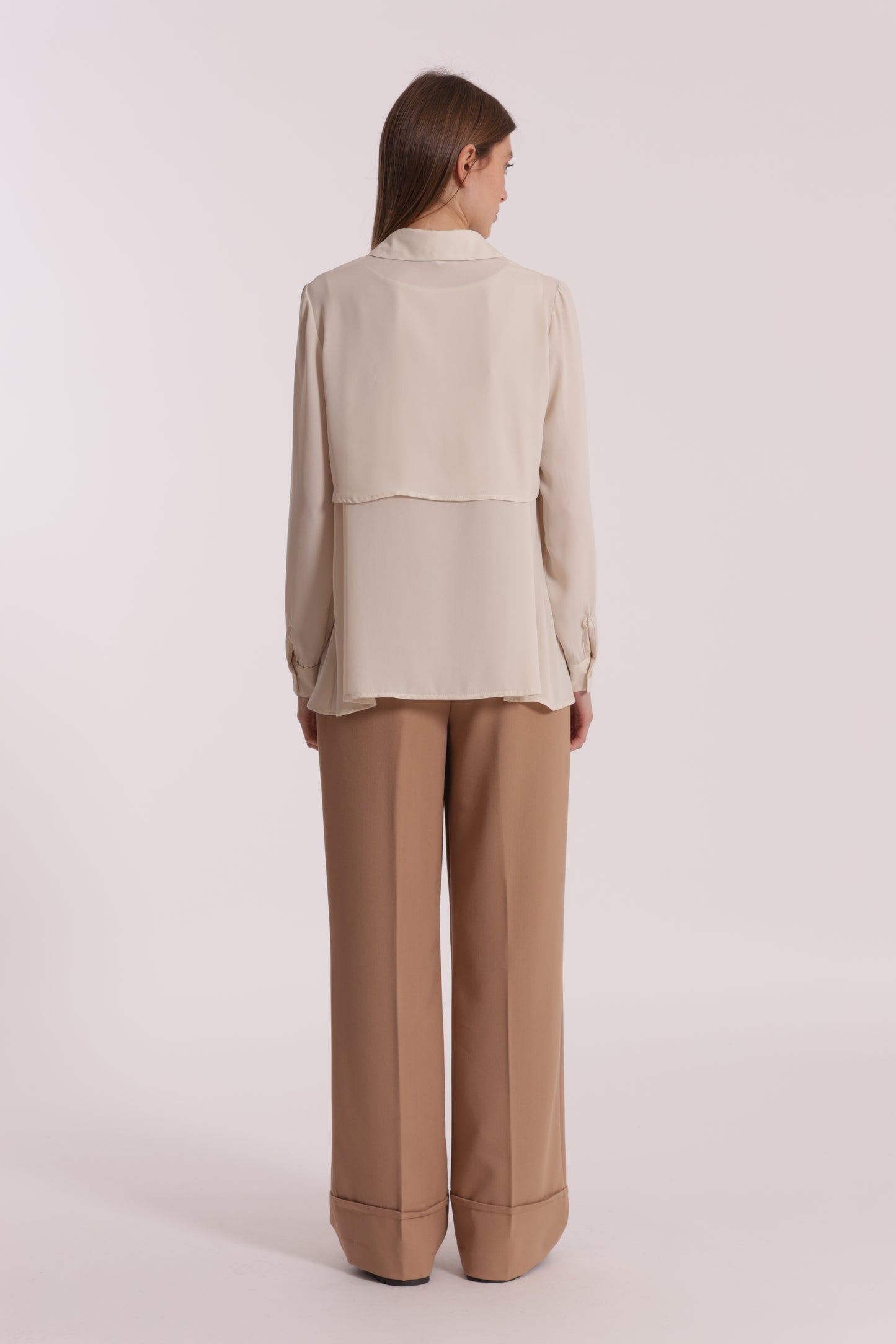 PANTALONE CROPPED CON CINTURA IN POLYVISCOSA