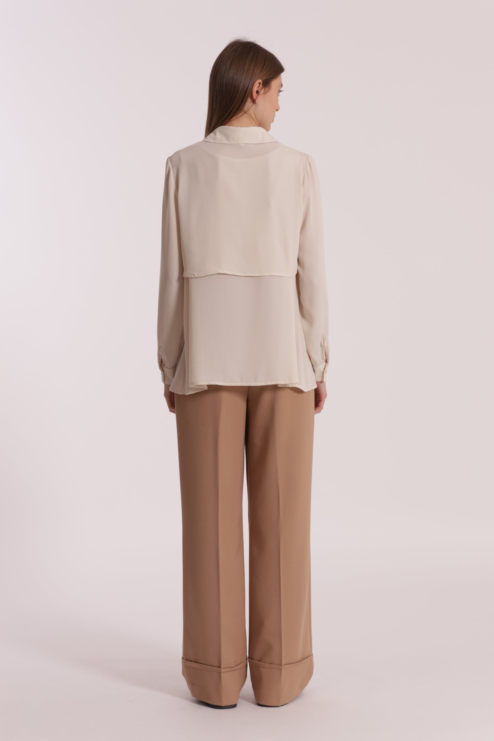PANTALONE CROPPED CON CINTURA IN POLYVISCOSA