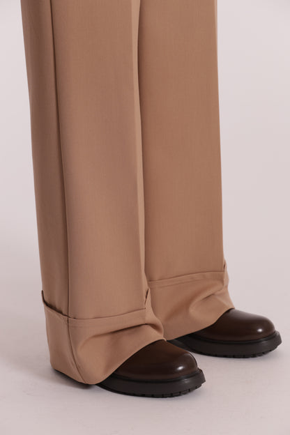 PANTALONE CROPPED CON CINTURA IN POLYVISCOSA