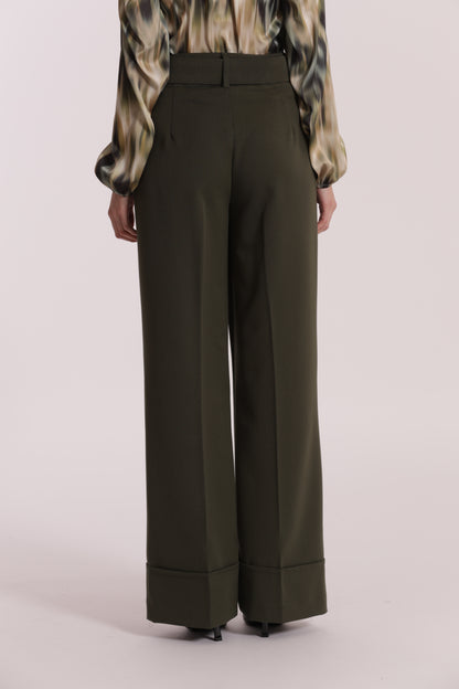 PANTALONE CROPPED CON CINTURA IN POLYVISCOSA