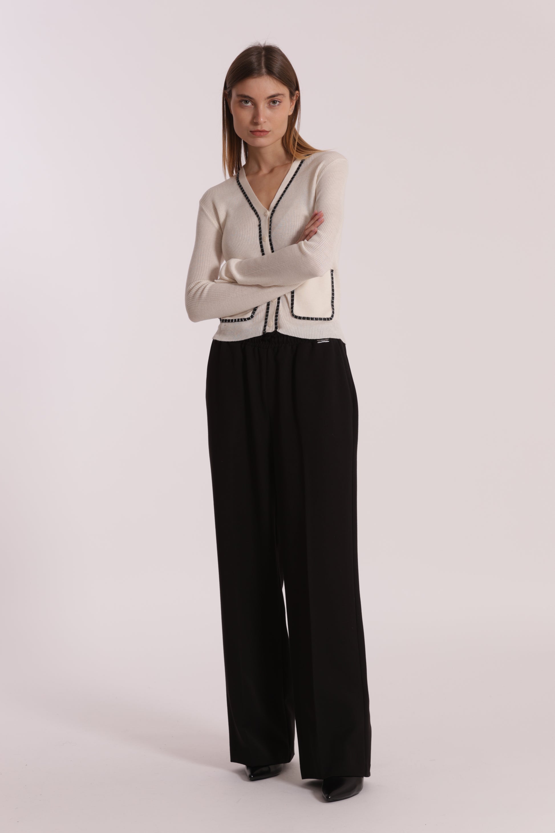 PANTALONE JOGGER PALAZZO IN POLYVISCOSA