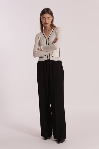 PANTALONE JOGGER PALAZZO IN POLYVISCOSA
