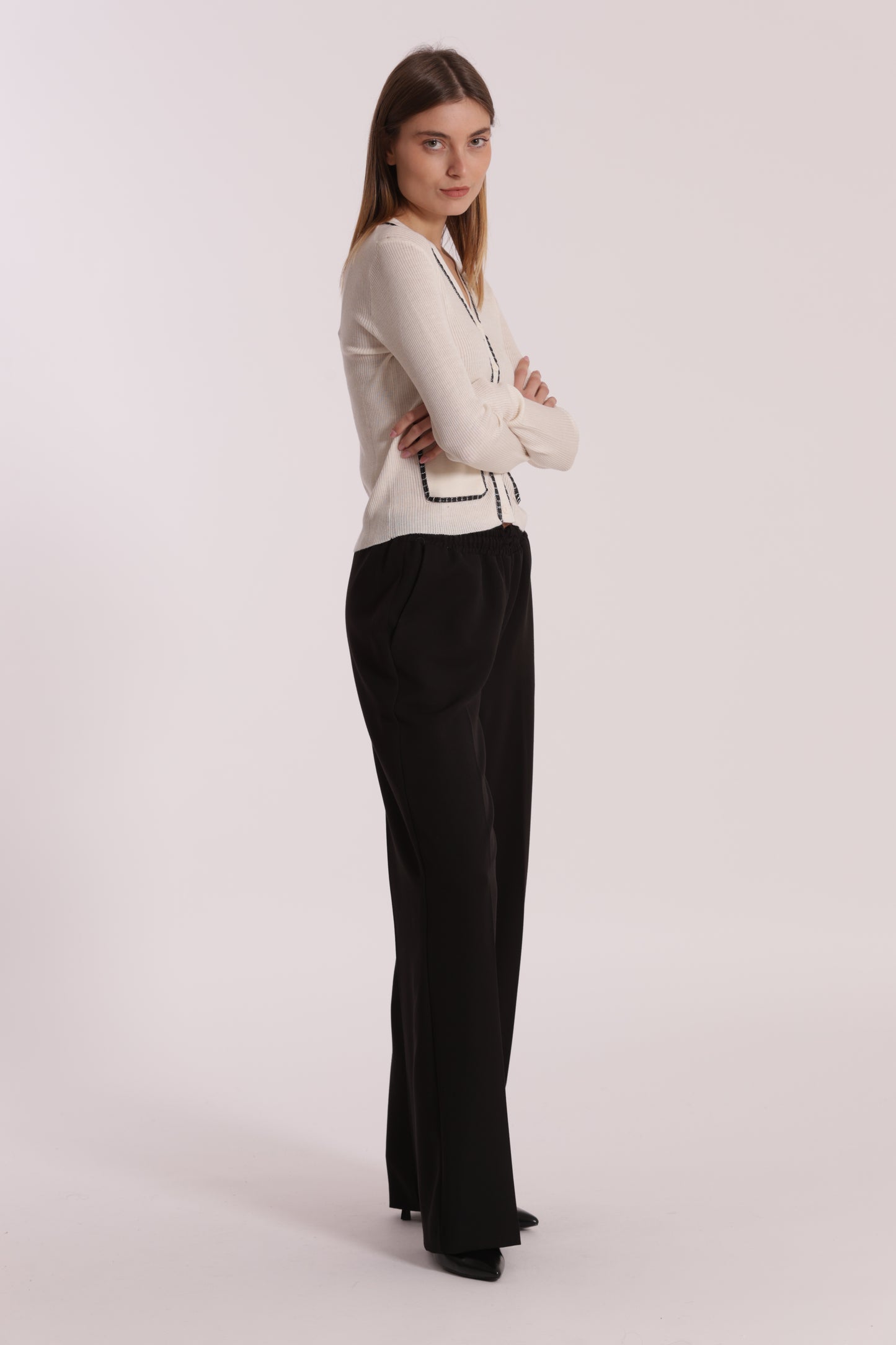 PANTALONE JOGGER PALAZZO IN POLYVISCOSA