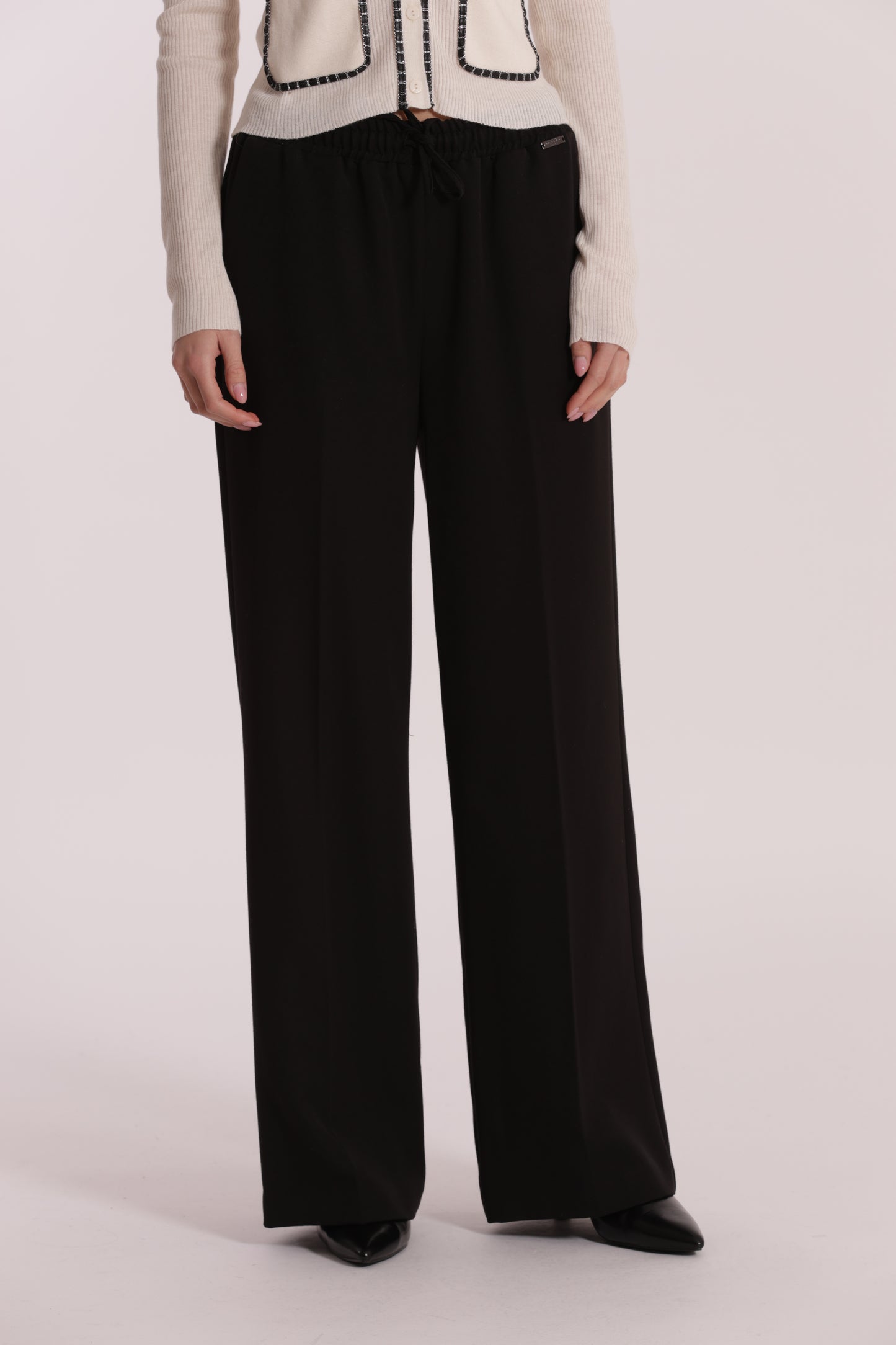 PANTALONE JOGGER PALAZZO IN POLYVISCOSA