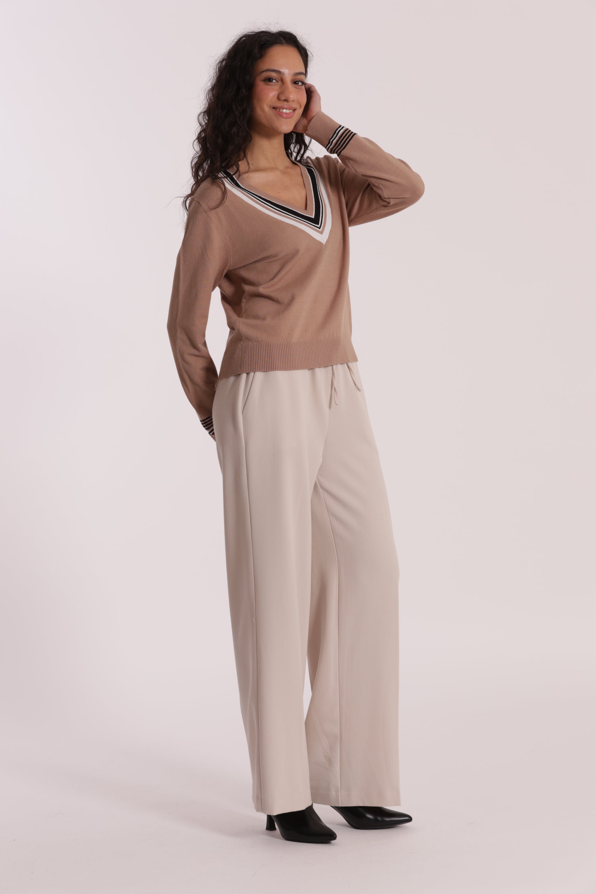 PANTALONE JOGGER PALAZZO IN POLYVISCOSA