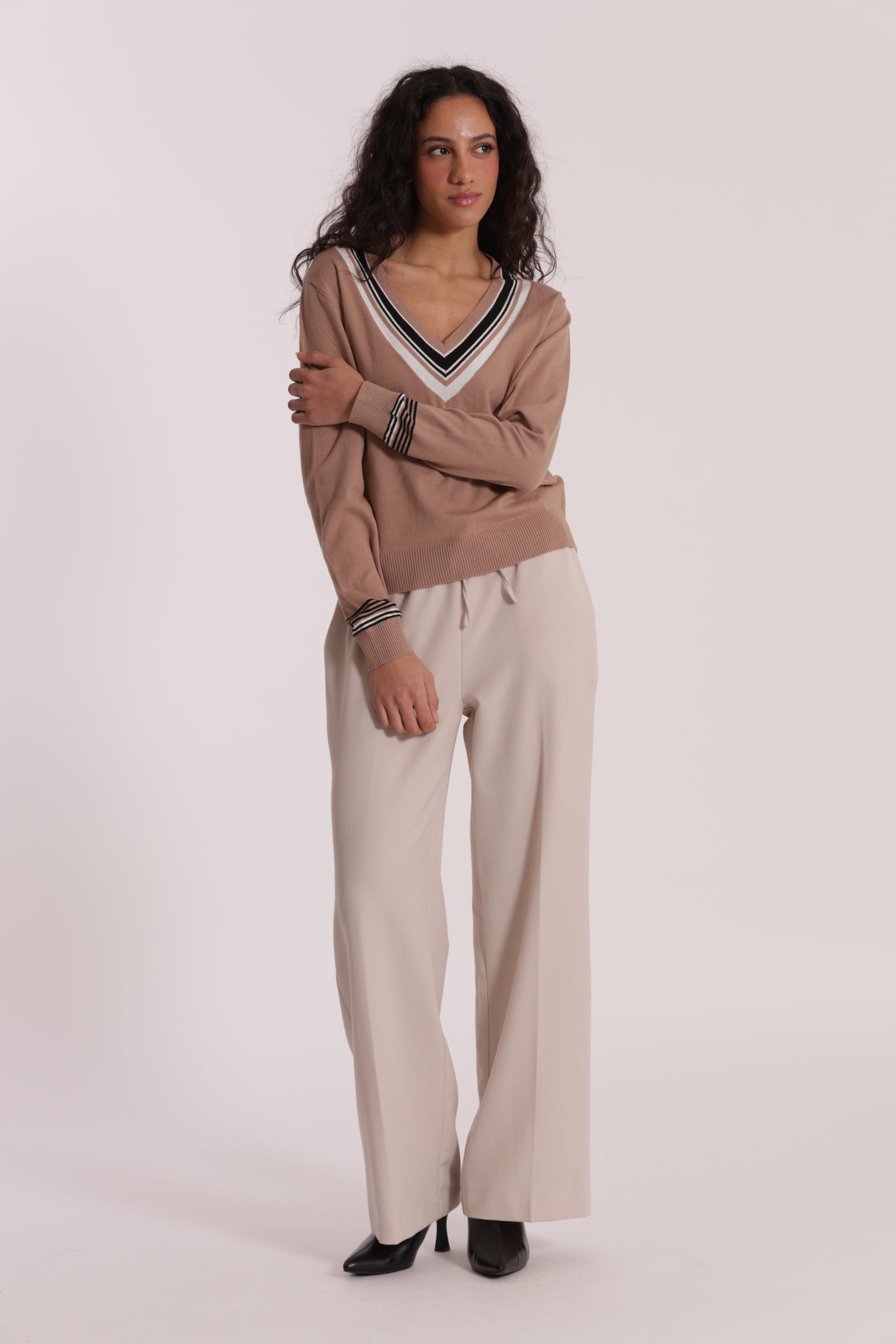 PANTALONE JOGGER PALAZZO IN POLYVISCOSA
