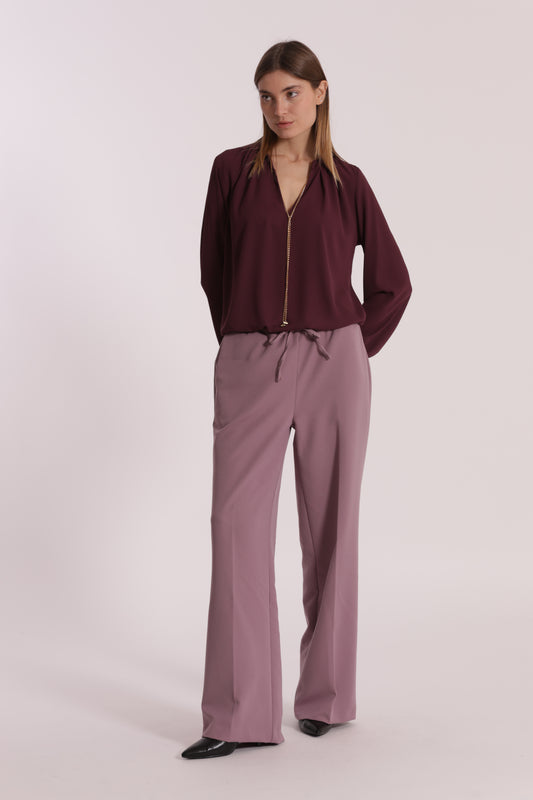 PANTALONE JOGGER PALAZZO IN POLYVISCOSA