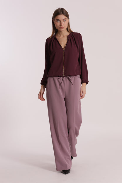 PANTALONE JOGGER PALAZZO IN POLYVISCOSA