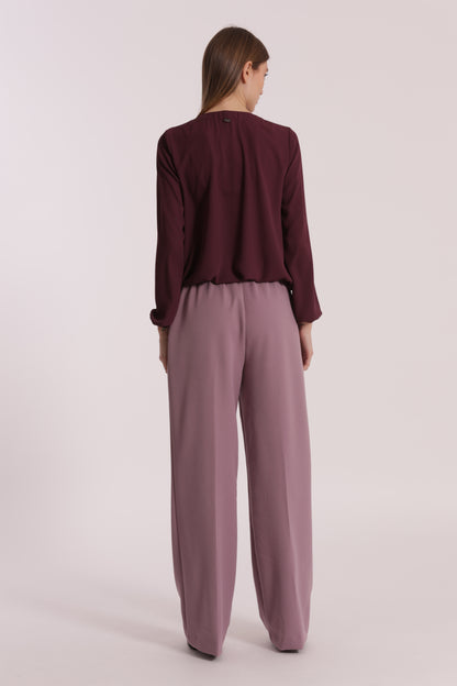PANTALONE JOGGER PALAZZO IN POLYVISCOSA