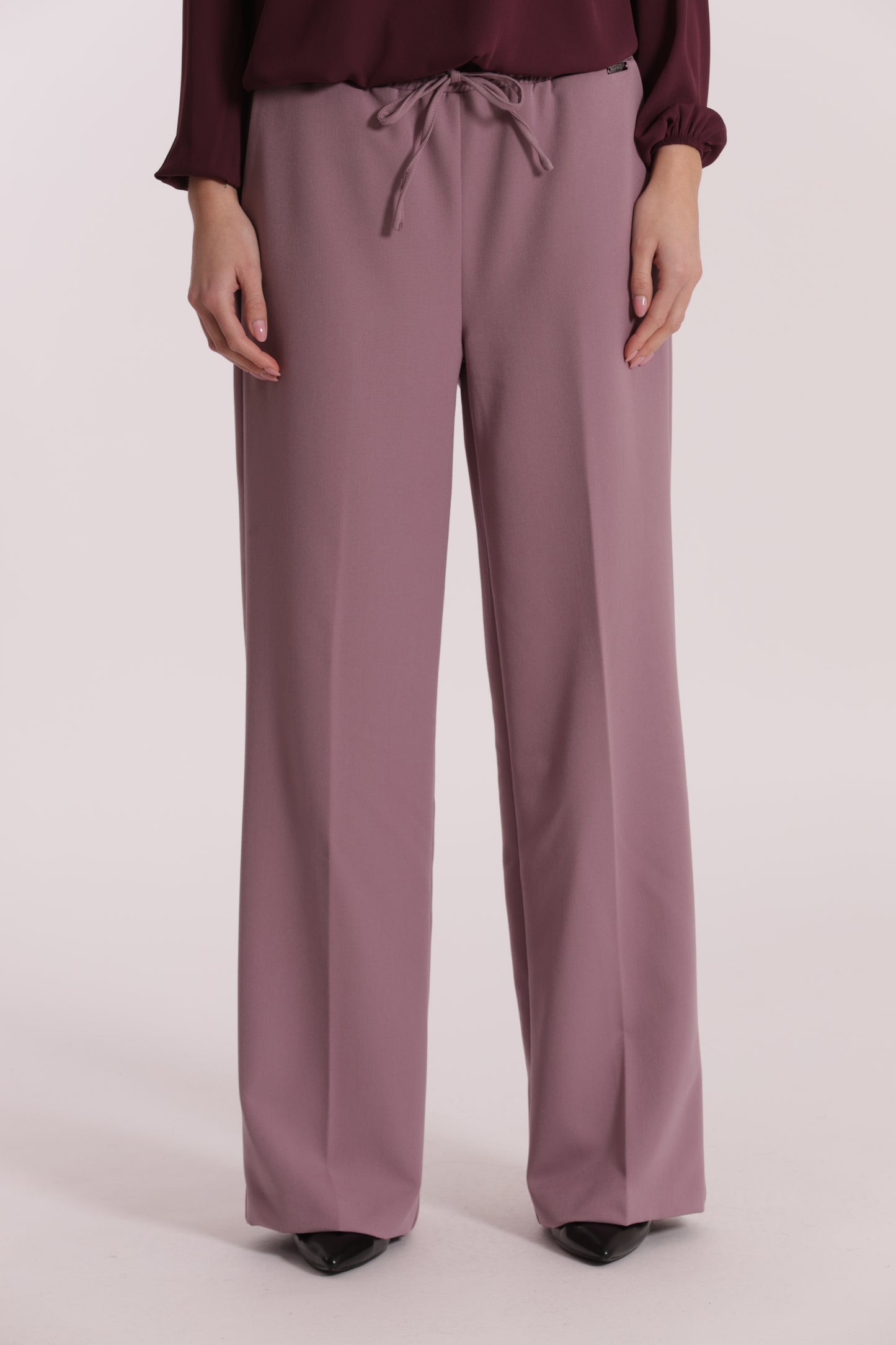 PANTALONE JOGGER PALAZZO IN POLYVISCOSA