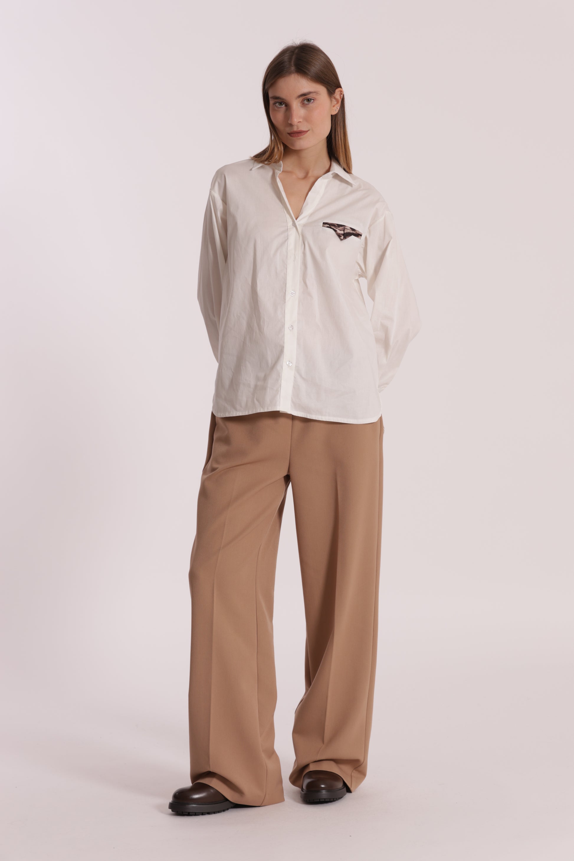 PANTALONE JOGGER PALAZZO IN POLYVISCOSA