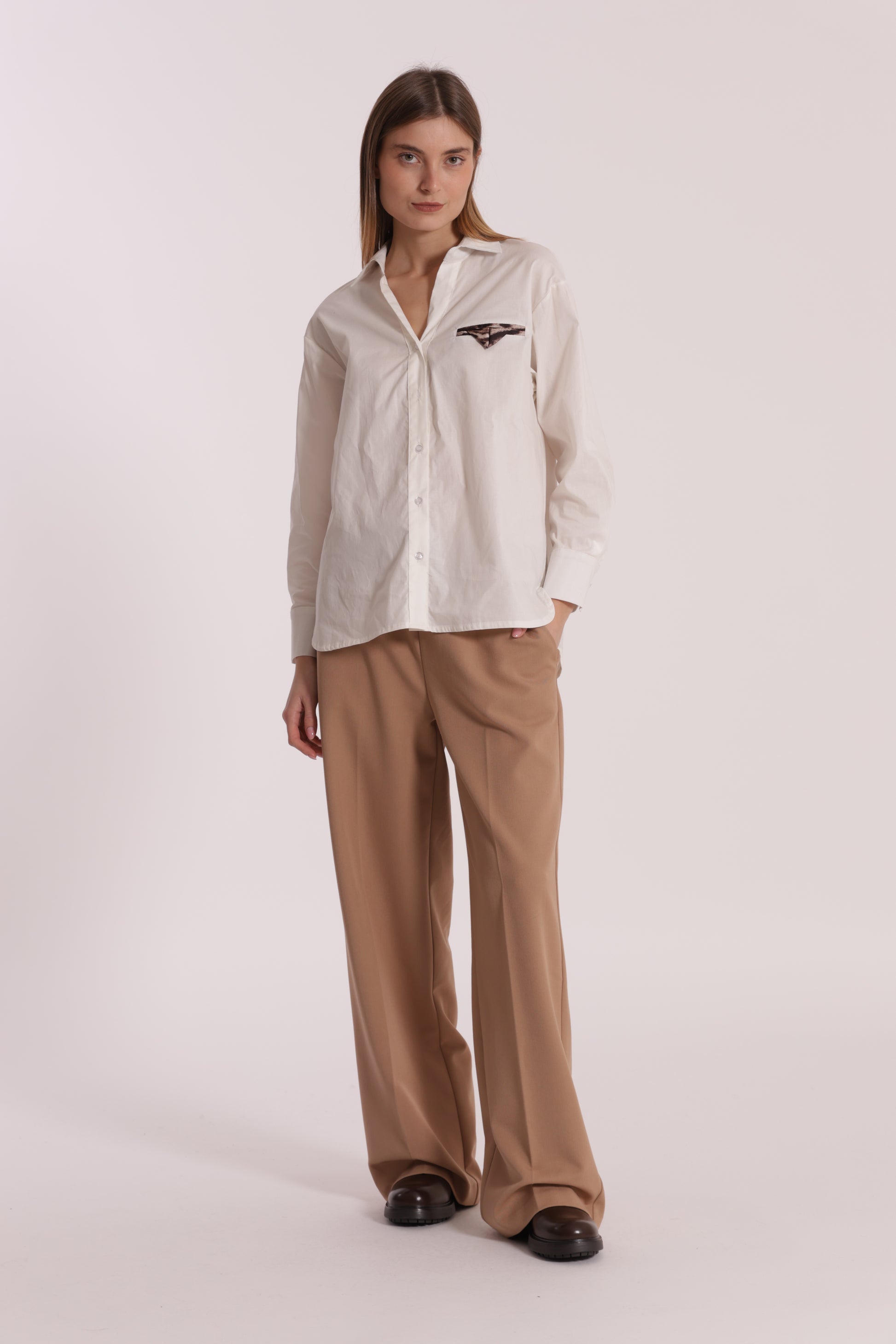 PANTALONE JOGGER PALAZZO IN POLYVISCOSA
