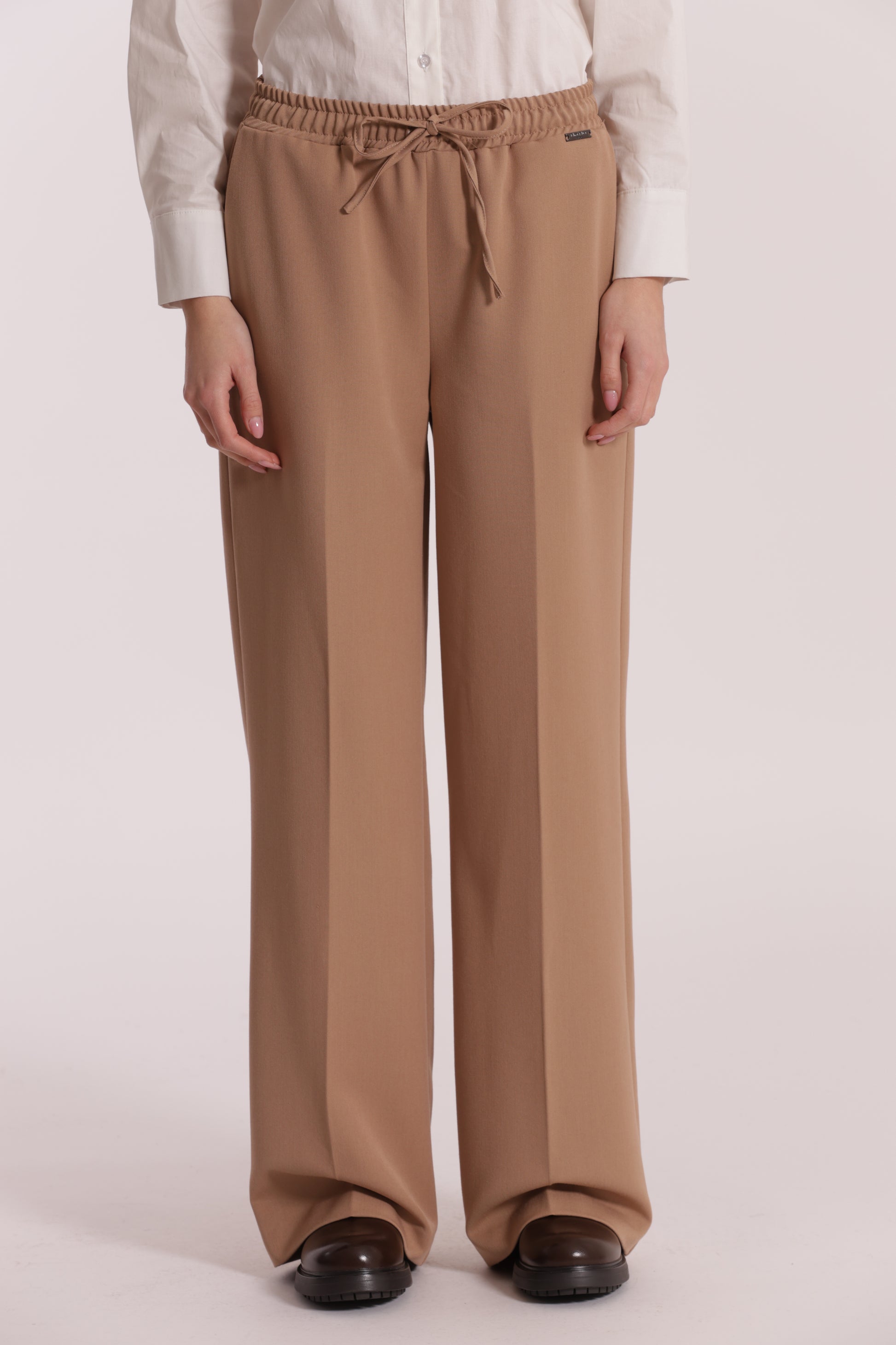 PANTALONE JOGGER PALAZZO IN POLYVISCOSA