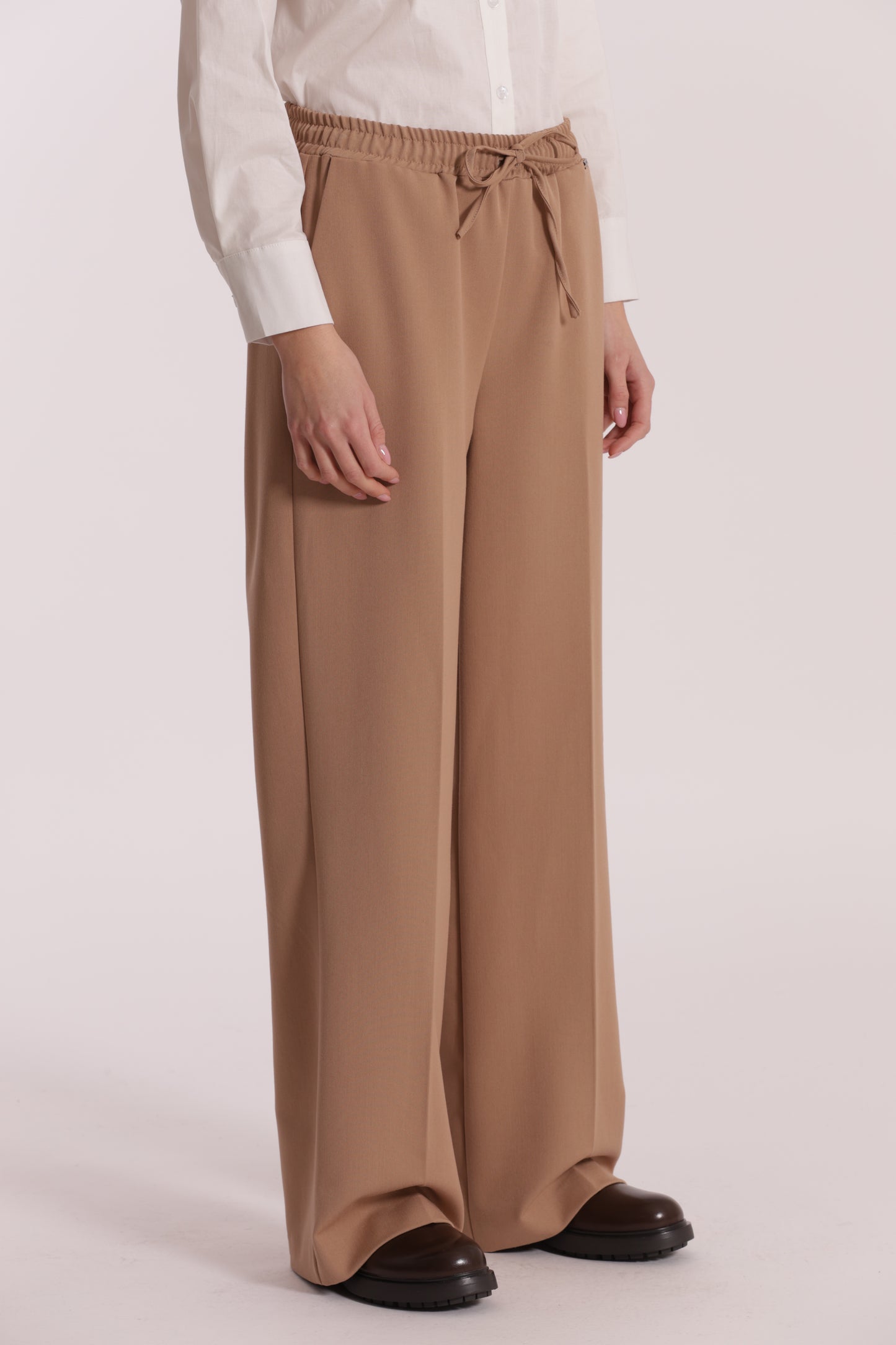 PANTALONE JOGGER PALAZZO IN POLYVISCOSA