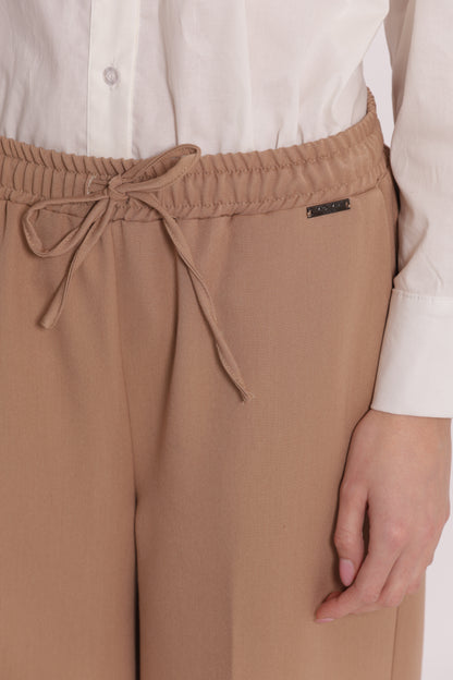 PANTALONE JOGGER PALAZZO IN POLYVISCOSA