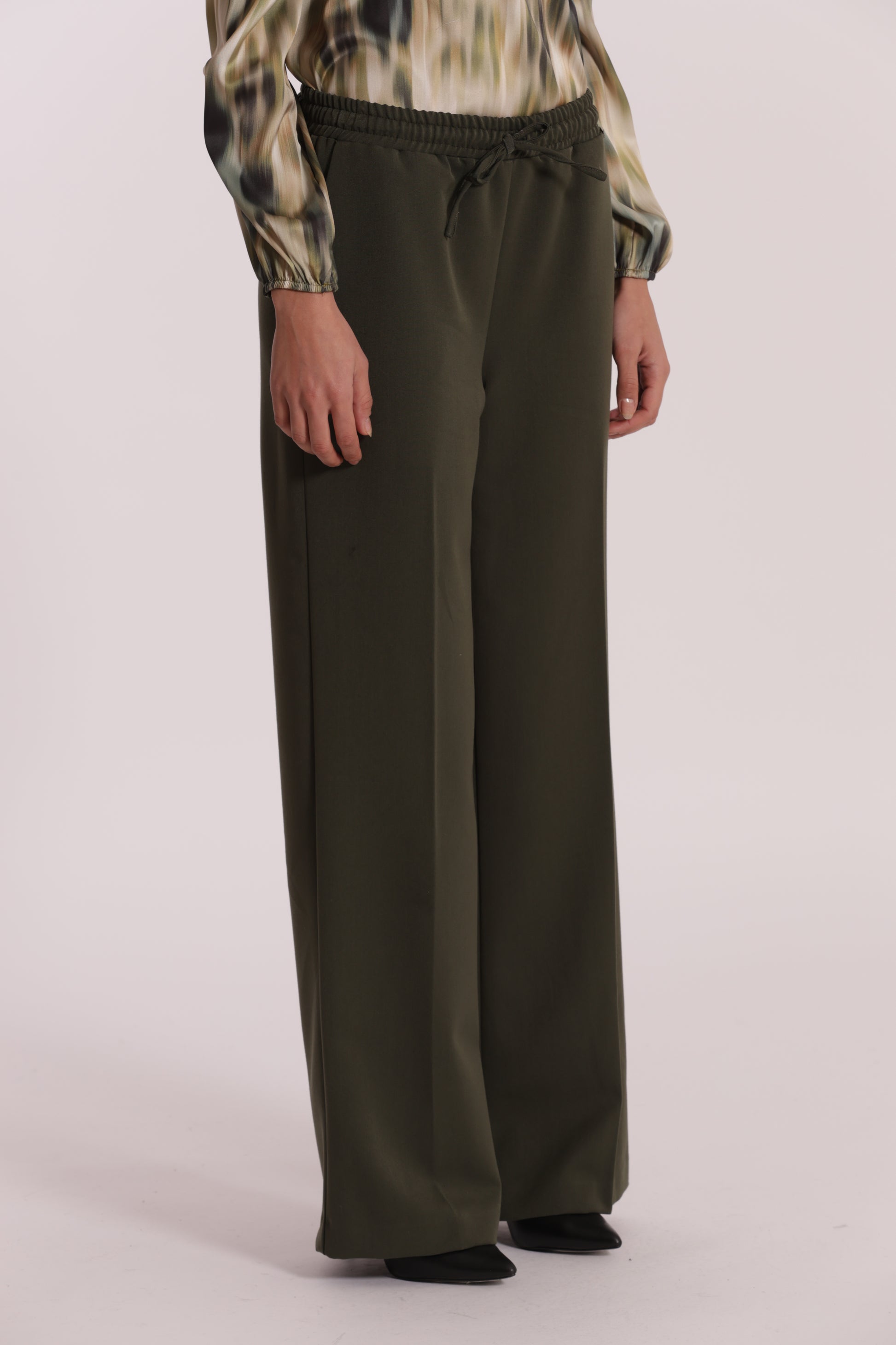 PANTALONE JOGGER PALAZZO IN POLYVISCOSA